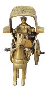 Brass Horse Cart - 3.8*1.8*2.3 Inch