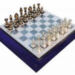 Brass Chess In Black and White Finish - 12*12 Inch