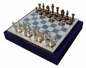 Brass Chess In Black and White Finish - 12*12 Inch - Image 6