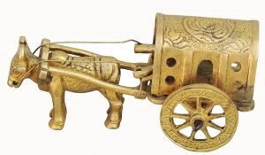Brass Single Bull Cart - 4.4*2*2 Inch - Image 2