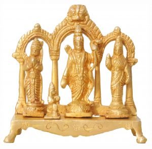 Brass Ram Dharbar Statue Idol Murti - 5*1.5*5 Inch