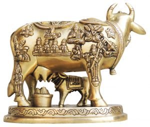 Brass Cow With Calf Gaye Bacdha 6*3.7*5.2 Inch - Image 6