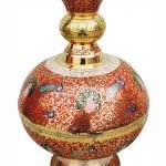 Brass Coloured Flower Vase with handwork - 6.5*6.5*9 Inch
