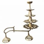 Brass Ganga Arti with 31 bati Brass Table Diya  (Height: 15 inch)