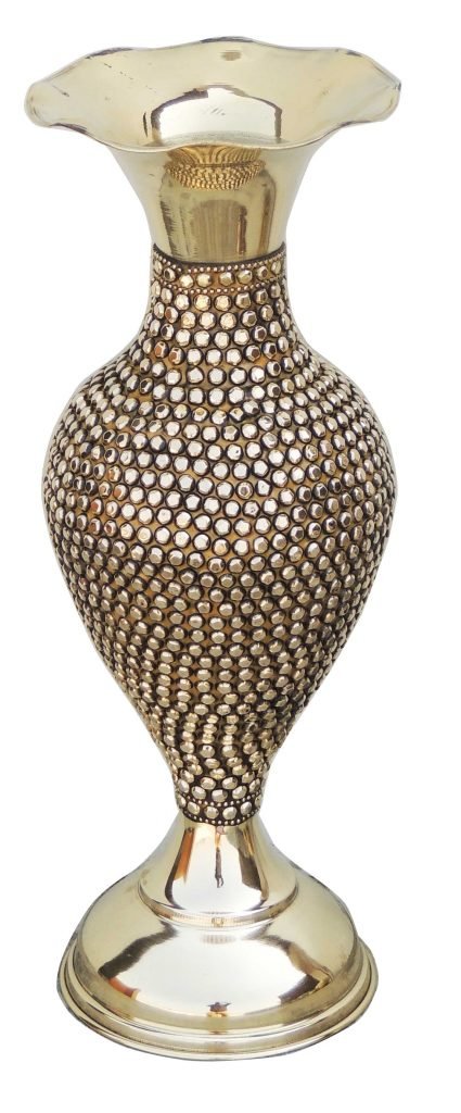 Brass Beads Flower Vase - 5.8*5.8*15.5 Inch