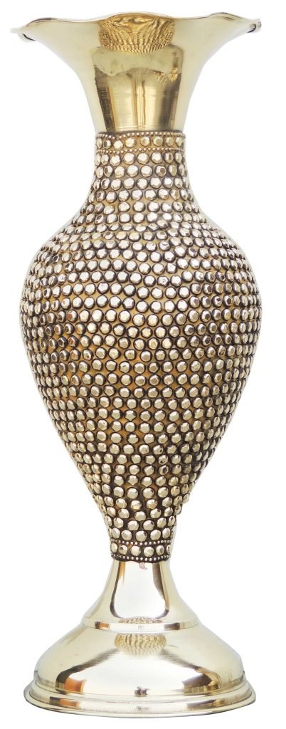 Brass Beads Flower Vase - 5.8*5.8*15.5 Inch - Image 2