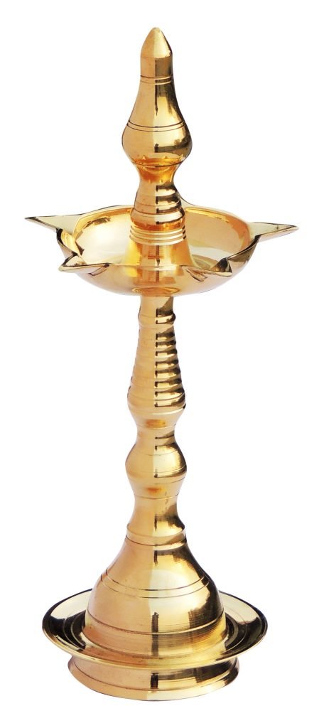 Brass Kerala Fancy Deepak Diya - 11.2 Inch - Image 3