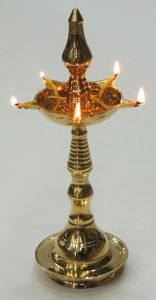 Brass Kerala Fancy Deepak Diya - 11.2 Inch - Image 4