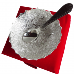 Brass Bowl With Silver Finish - 4 Inch - Image 3