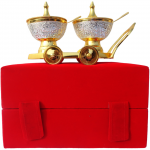 Brass Trolley Dry Fruit Holder - 9 inch - Image 3