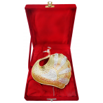 Brass Peacock Shape Bowl With Brass & Silver Finish - 7 Inch - Image 2