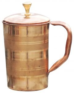 Pure Copper Jug 1.3 Litre  - 4.5*4.5*8 Inch