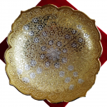Brass Bowl With Brass & Silver Finish - 7 Inch - Image 2