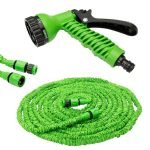 Car Spray 50 ft Hose Pipe Gun with Brass Nozzle and Expandable Nozzle Flexible Water Hose Pipe with Spray Gun and 7 Adjustable Modes