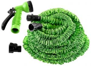 Car Spray 50 ft Hose Pipe Gun with Brass Nozzle and Expandable Nozzle Flexible Water Hose Pipe with Spray Gun and 7 Adjustable Modes - Image 3