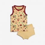 Organic Comfort Wear - 100% Organic Cotton Top and Shorts Set For Kids (Sunny Bliss, 1 - 2 Year)