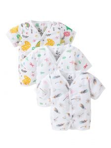 Organic Muslin Jhabla for Babies Newborn Clothes Ultrasoft Organic Cotton Jhabla Set Unisex Summer Vest for Infants Gift Set GOTS Certified 0- 3 months
