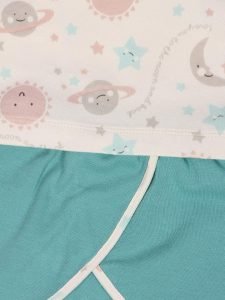 100% Organic Cotton Planet Print Sleeve Less Tank Top and Solid Skirt for Baby Girl - Image 2