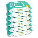 Baby Wet Wipes with Lid Enriched and Aloe-Vera and Jojoba Oil (72 Wipes/Pack x 6Packs = 432 Wipes)