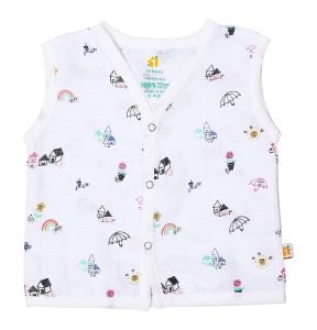 100% Organic Muslin Jhabla (Small (0-3 Months)), Multicolor - Image 5