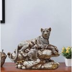 Polyresin Tiger Statue, Standard, Multicolour