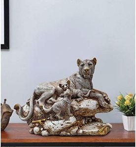 Polyresin Tiger Statue, Standard, Multicolour