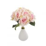 Artificial Polyester and Plastic Rose Bouquet (13 cm x 10 cm x 26 cm, Light/Pink) - Image 5