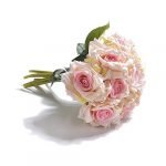 Artificial Polyester and Plastic Rose Bouquet (13 cm x 10 cm x 26 cm, Light/Pink) - Image 4