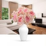 Artificial Polyester and Plastic Rose Bouquet (13 cm x 10 cm x 26 cm, Light/Pink) - Image 7