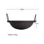 Natural Pre-Seasoned Cast Iron Tawa (9.8 Inch/25 cm) & Cast Iron Kadai/ Kadhai (9.76 Inch/24.8cm) Cookware Combo Set of 2 - Image 3