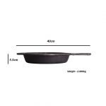 Natural Cookware Pre-Seasoned Cast Iron Cookware Combo - (Skillet Fry Pan (38.5 cm) + Kadai (1.2L)) - Image 3