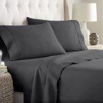 100% Cotton Premium 300 TC Bedsheets with 2 Pillow Covers, Melange Collection (California King, Stone)