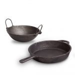 Natural Cookware Pre-Seasoned Cast Iron Cookware Combo - (Skillet Fry Pan (38.5 cm) + Kadai (1.2L))