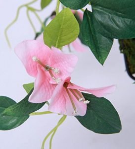 Decorative Polyester Artificial Bougainvillea Plant with Hanging Basket - Image 7