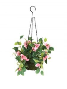 Decorative Polyester Artificial Bougainvillea Plant with Hanging Basket - Image 10
