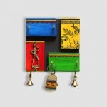 Warli Handpainted Recycled Wood Home Decorative Keychain Holder Key Hangers Key Stand & Wooden Hanging Key Holder for Wall