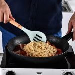 Silicone Kitchen Spatula and Utensils Spoon Set, Non-Toxic Hygienic Safety Heat Resistant_Black | BPA-Free | FDA Approved | CE Certified (18pcs_Green_Wooden) - Image 4