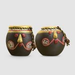 Warli Hand-Painted Tribal Pot Faces Living Room & Home Decorative Terracotta Pots Showpiece Flower Pots - Image 7