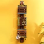 Brass, Wood and Colour Madhubani Handpainted Sheesham Wood Home Keychain Holder