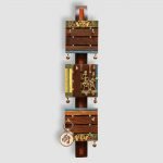Brass, Wood and Colour Madhubani Handpainted Sheesham Wood Home Keychain Holder - Image 6