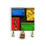 Warli Handpainted Recycled Wood Home Decorative Keychain Holder Key Hangers Key Stand & Wooden Hanging Key Holder for Wall - Image 6