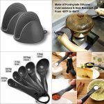 Silicone Heat Resistant Wooden Handle Spoons Kitchen Utensils Set with Holder Spatulas Turner Tongs Whisk Appliances for Cooking -18 PCS - Image 9