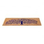 Natural Coco Coir Beige and Blue Tree Printed Anti-Slip Doormat Long-Lasting, Heavy Duty, Large & Thick Entryway Rug with PVC Backing for Indoor, Outdoor, Patio, Home and Office (120 x 1.5 x 40cm) - Image 6
