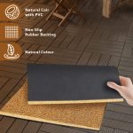 Natural Coir Solid Brown Rectangular Door Mat, Waterproof, Low Profile All-Purpose Entryway Rug Quickdry with Anti-Slip Rubber Backing for Indoor and Outdoor Use (100cm x 50cm) - Image 3
