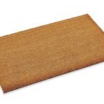 Natural Coir Solid Brown Rectangular Door Mat, Waterproof, Low Profile All-Purpose Entryway Rug Quickdry with Anti-Slip Rubber Backing for Indoor and Outdoor Use (100cm x 50cm)