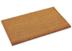 Natural Coir Solid Brown Rectangular Door Mat, Waterproof, Low Profile All-Purpose Entryway Rug Quickdry with Anti-Slip Rubber Backing for Indoor and Outdoor Use (100cm x 50cm)