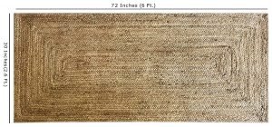 Decor Jute Carpet (Beige, 2.5 x 6 ft) - Image 4