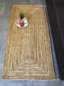 Decor Jute Carpet (Beige, 2.5 x 6 ft)