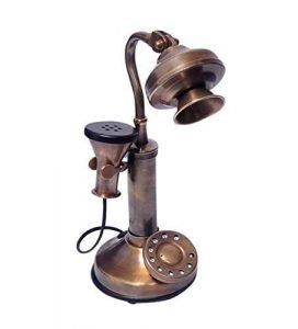 Landline telephone Vintage Collection Antique Swan Design Brass Decorative Showpiece