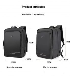 Backpack,17 inch Laptop Bag 41 L Expandable and 3 in 1 Convertible Laptop Backpack Tech Bag with usb Charging Port Water-resistant Multiple Compartments Large Capacity Bag for Travel - Image 3